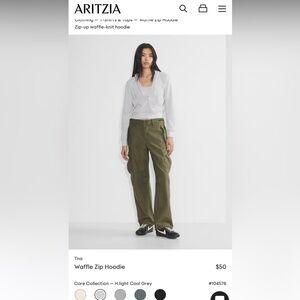 Aritzia TNA Waffle Zip Hoodie